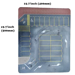 1: 64 Diorama Display Rubber Model Car Mouse Parking Lot Pad Scenery Shooting Mouse Pad Table Deco