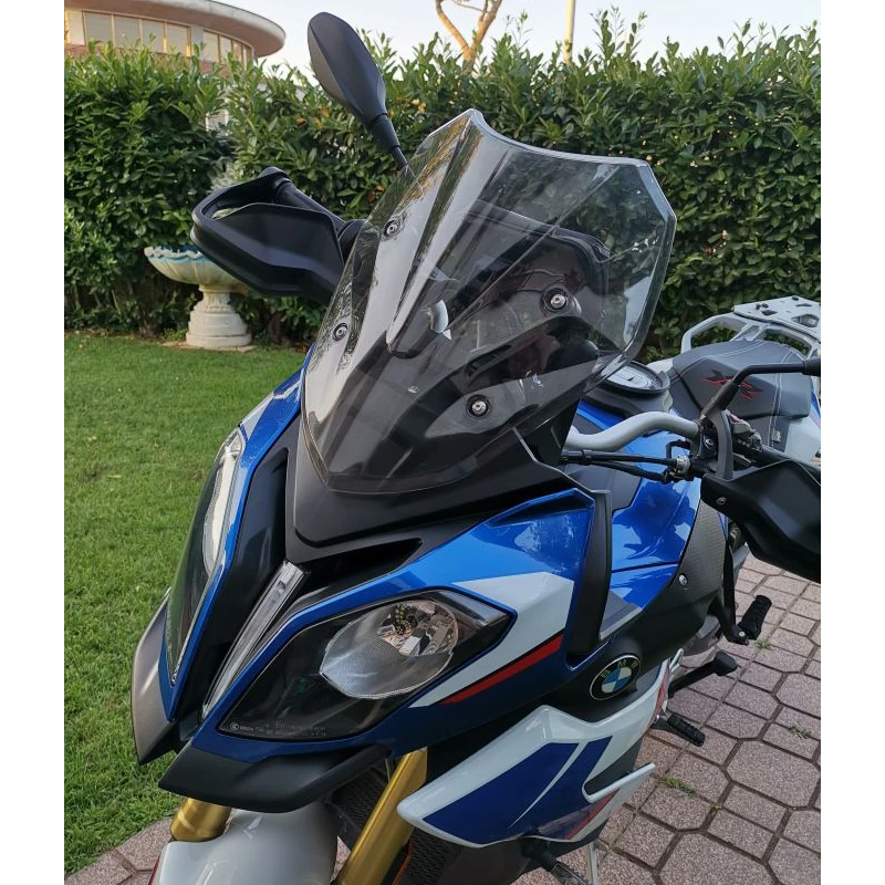 الزجاج الأمامي لسيارات BMW S1000XR S 1000 XR K49 2015 2016 2017 2018 2019 منحرف شاشة الرياح الزجاج الأمامي الأسود الدخان إيريديوم