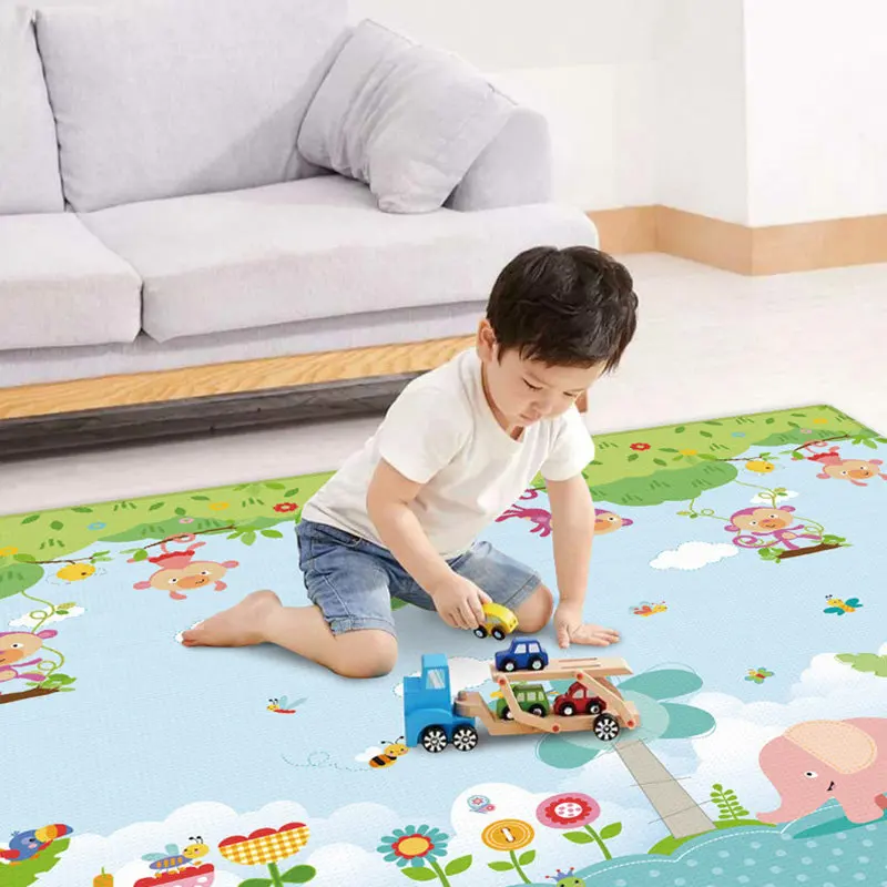 Large Size Foldable Children Carpet Cartoon Baby Play Mat Educational Baby Activity Carpet Waterproof and Easy to Store