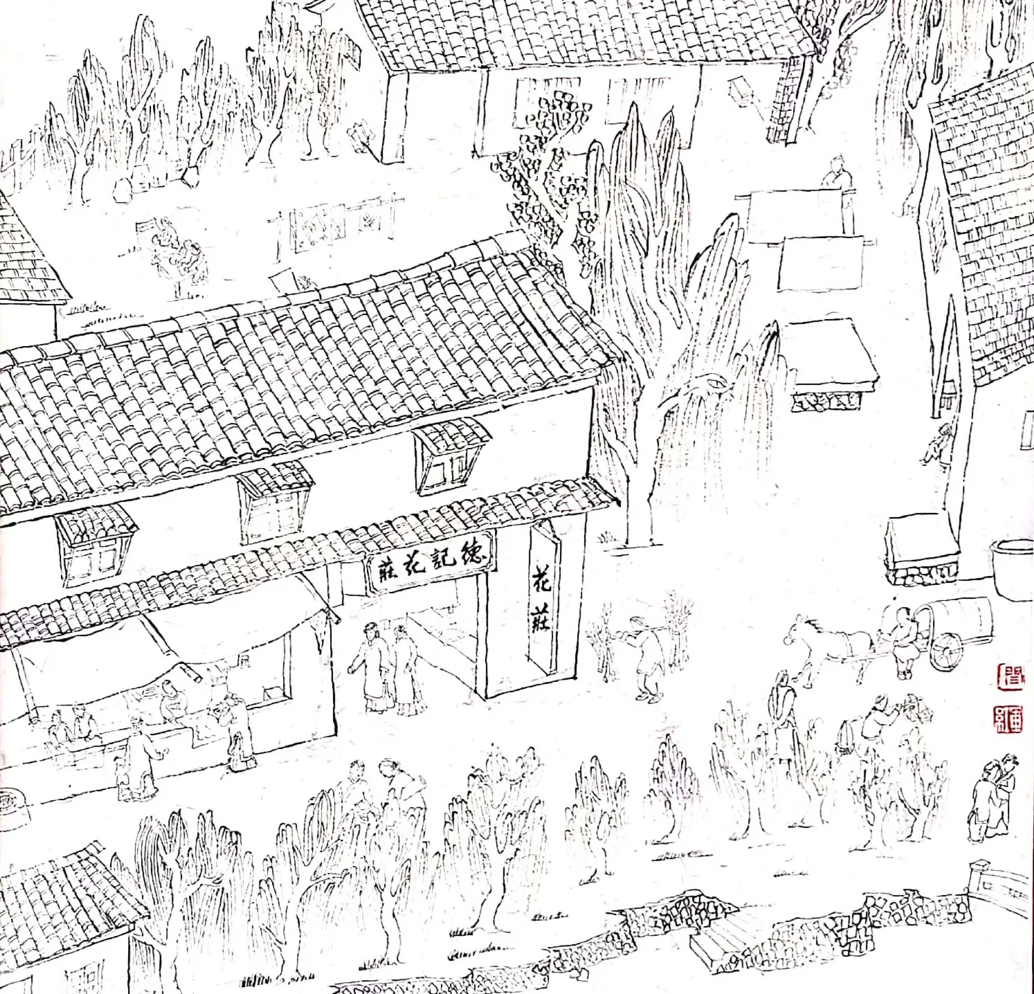 @Gemüseservietten mit Saum und Stickerei, Tischdekoration aus Leinen und Baumwolle, Rote, Fenchel, Karotte, Zuhause/Airbnb/Bankett/Hotel – Detail 7