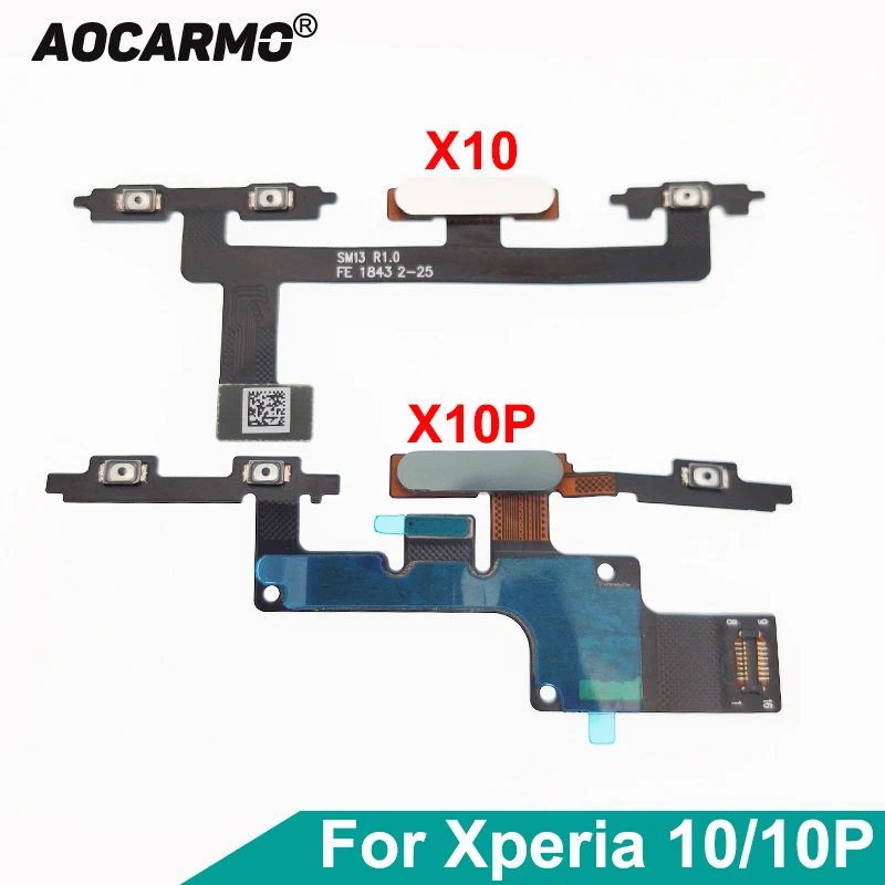 For Sony Xperia 10 / 10 Plus X10 X10P Power Fingerprint Touch ID Button On/Off Volume Camera Switch Connector Ribbon Flex Cable