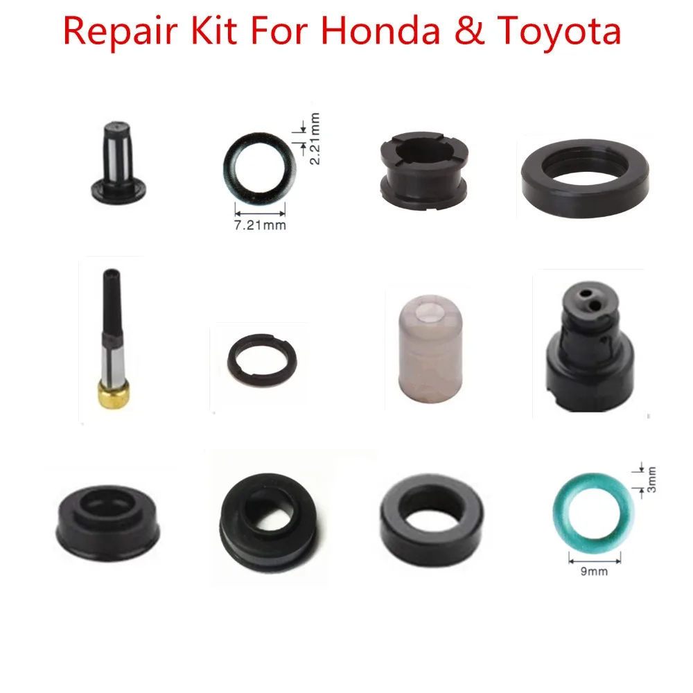 140pieces auto part fuel injector repair kit for honda filter pintle cap insulator orings fuel injector service kit for toyota