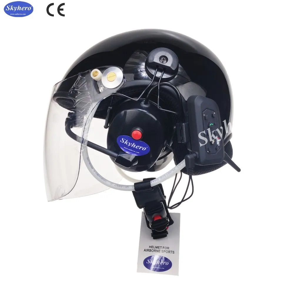 Bluetooth Noise Reduction Paramotor Helmet, High Noise Cancel Headset, Close to the Ear, Fiber Glass, PPG Helmet