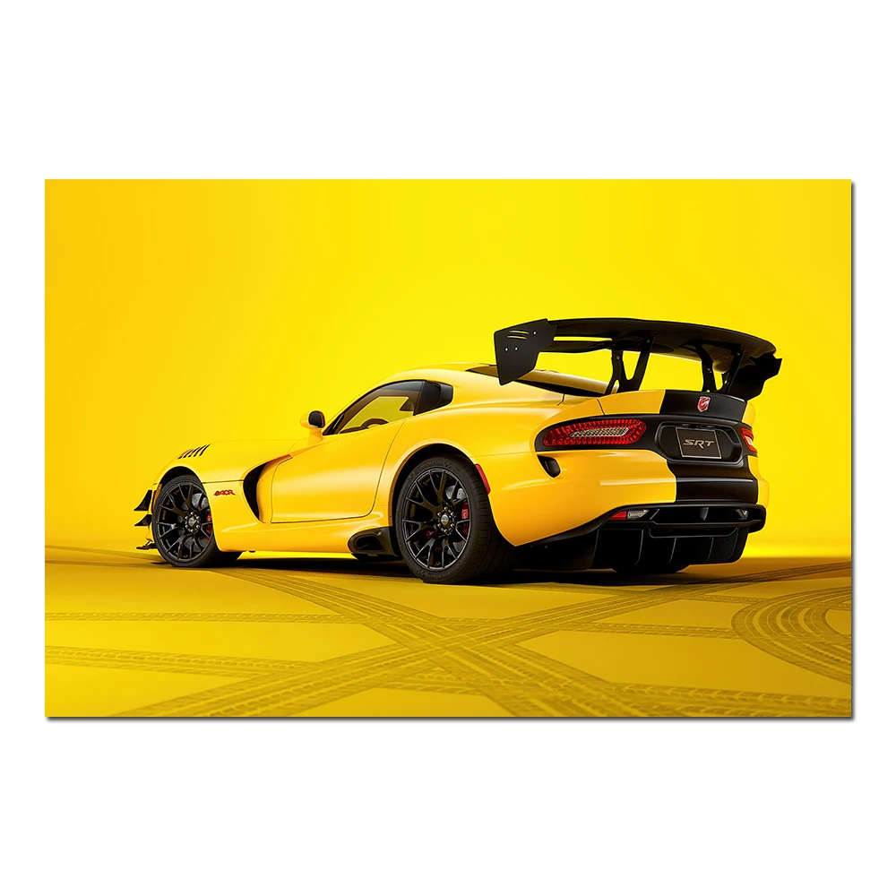 Simple Wall Art Supercar Viper Poster and Print Canvas Paintings for Bedroom Living Room Decor Nordic Style