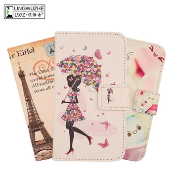 Logicom Le Fizz / Le Wave 용 가죽 플립 지갑 케이스 Logicom Le Omega Swipe 용 커버 폰 가방 보호 