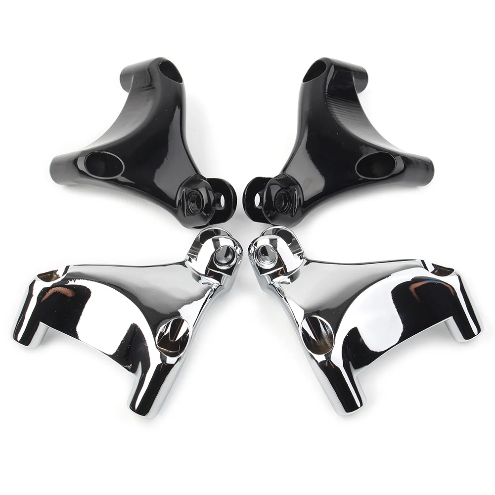 2Pcs Chrome/Black Motorcycle Rear Passenger Footrest Peg Mount Bracket Aluminum For 2004-2013 Harley Sportster XL883 XL1200