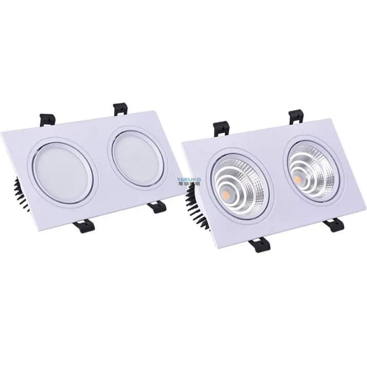 

Dimmable Double AC85V-265V 2x7W 2x9W 2x12W 15W Ceiling Downlight Epistar LED Lamp Recessed Spot Light For home illumination