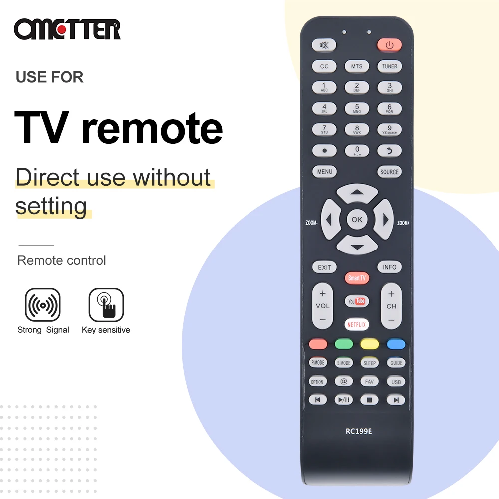 TCL TV LCD 원격 제어 RC199E 에 적합
