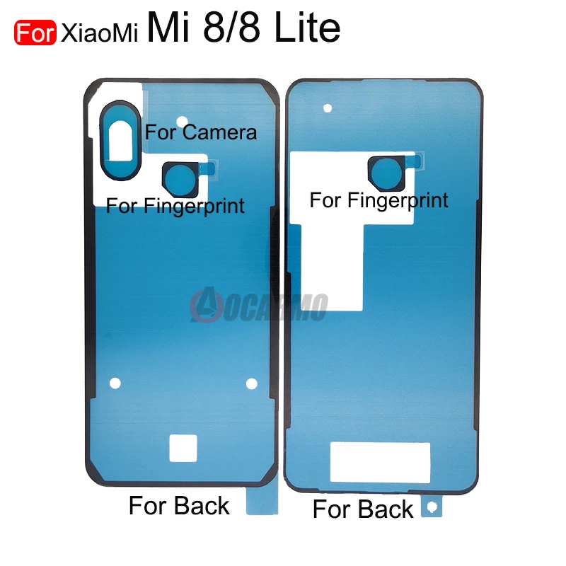 Aocarmo Back Adhesive For Xiaomi Mi 8 Lite Back Glass Cover Adhesive Camera Lens Sticker Fingerprint Glue Replacement part