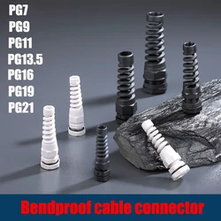 5PCS IP68 waterproof M12 PG7 / PG9 / PG11 cable seal sleeve connector plastic screw stress protector 3-6mm anti-bending