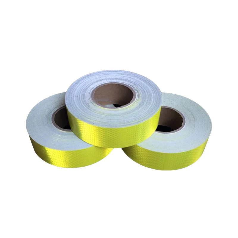 Zelfklevende Reflecterende Tape Hoge Zichtbaarheid Fluorescerende Gele Reflecterende Waarschuwing Tape Voor Van Auto Verkeersbord