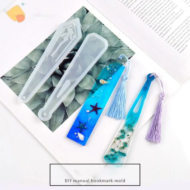 Handmade Token Bookmark Mould Rectangle Bookmark Silicone Mold Epoxy Resin Casting Molds Art Craft Tools Jewelry Making