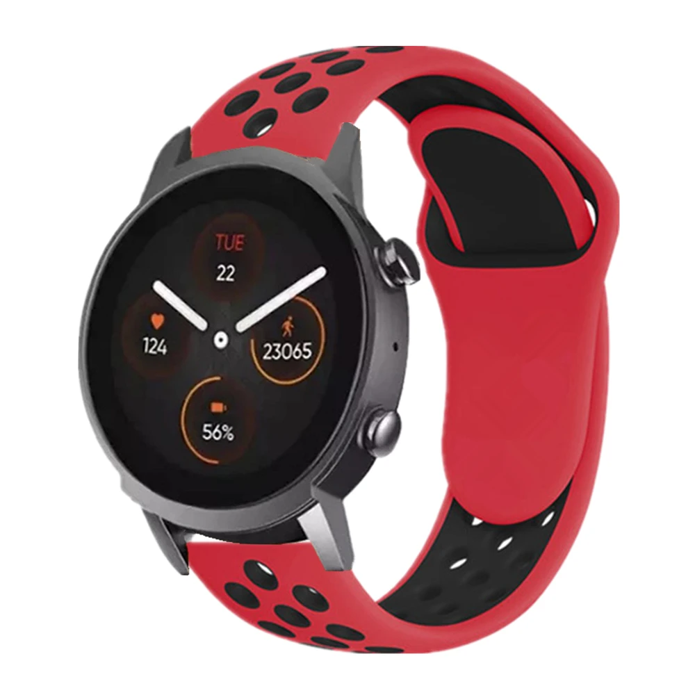 Rainbow Silicone Strap For TicWatch Pro 3 ProX GTX Sport Waterproof Bands For Ticwatch E3 E 2 S2 Bracelet Smartwatch Accessories