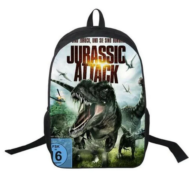 Mochilas con Estampado de dinosaurios para niños, mochilas escolares con temática de Parque Jurásico de dibujos animados