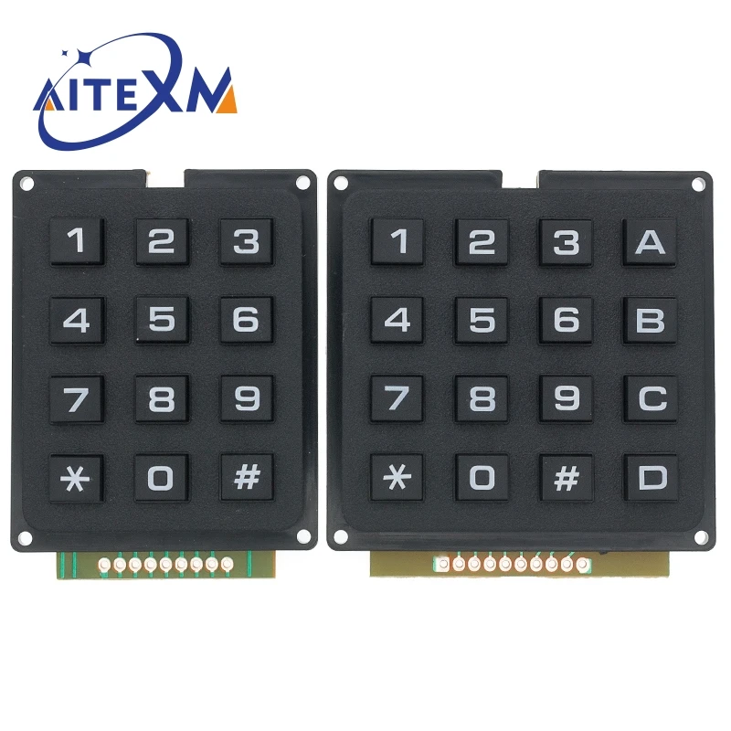 3*4 4*4 Matrix Switch Keyboard Keypad Array Module ABS Plastic Keys 4x4 3x4 12 16 Key Button Membrane Switch DIY Kit for Arduino