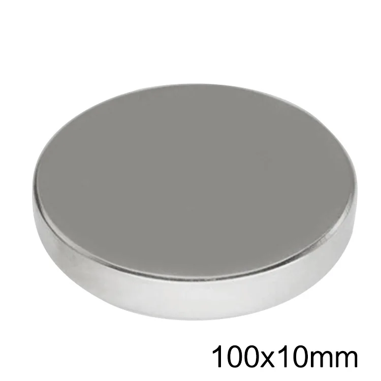 

1PCS 100x10mm NdFeB Super Powerful Strong Magnetic N35 Permanent Neodymium Magnets disc 100x10 mm Big Round Magnet 100*10 mm