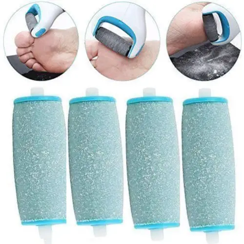 Hot 2pcs Replacement Roller Heads for Scholl Velvet Pedicure Foot File Refills Velvet Smooth Comfortable Cleanning Scrubbers