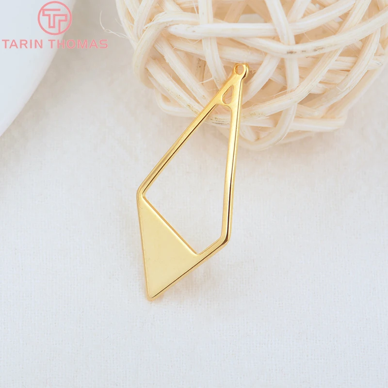 (1879)6PCS 28x57MM 24K Gold Farbe Messing Hohl Anhänger Charms Hohe Qualität Diy Schmuck Erkenntnisse Zubehör – Detail 8