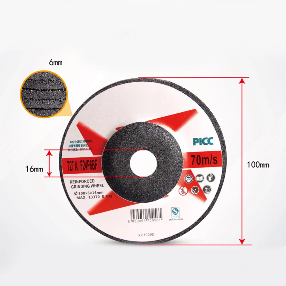 Disque de meulage pour meuleuse d'angle 100, 5 pièces, pour enlever la rouille