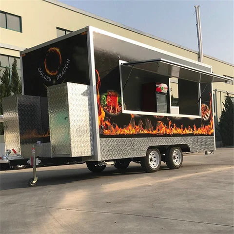 Mobiele BBQ Food Truck Kiosk Ijs Taco Winkelwagen Sweet Corn Shop Kleine Fast Food Trailer Mini Food Truck te koop