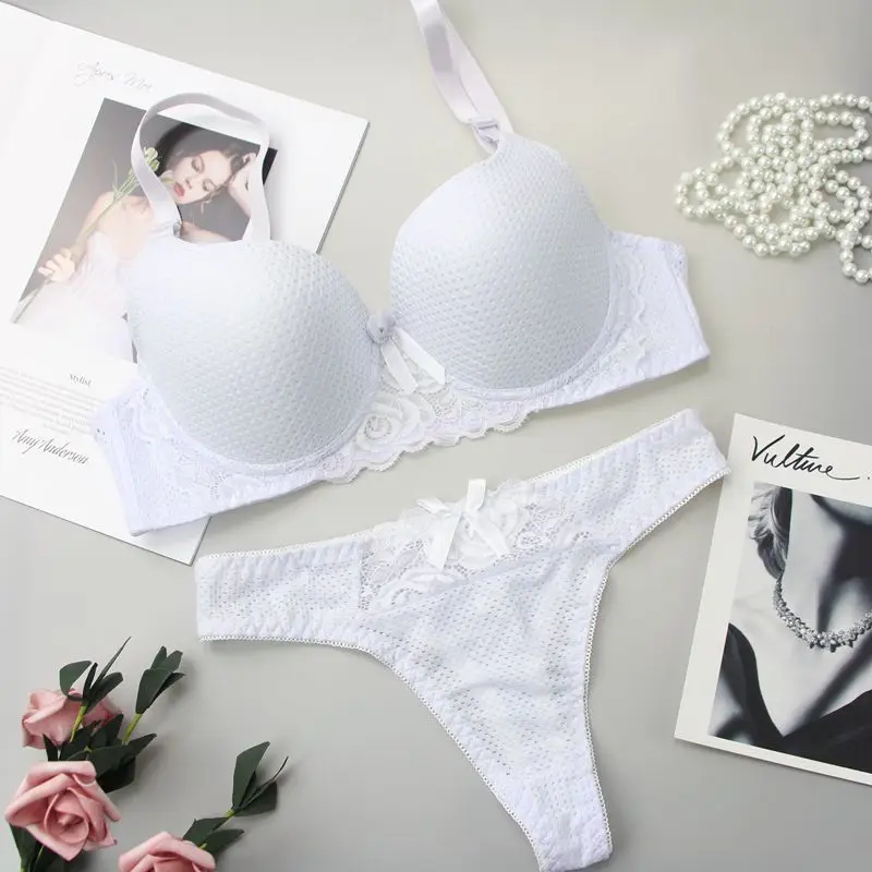 DAINAFANG 6 Colors Brassiere Sexy Lace Lingerie Comfortable Crop Top Female Underwear Women Underwire Push Up Bra Sets