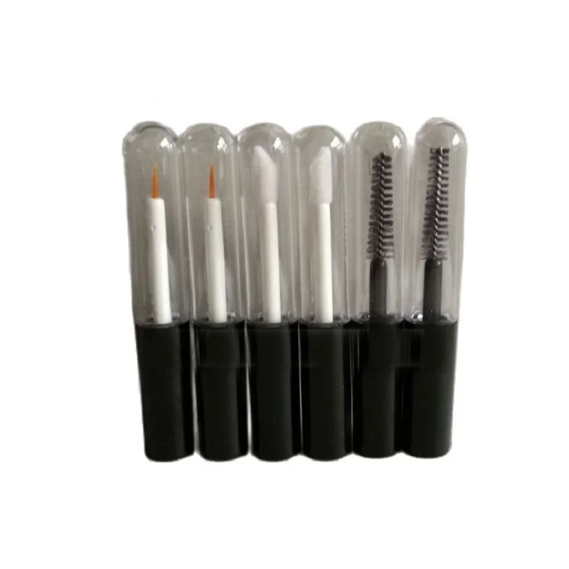 4ML 50pcs/lot Inverted Cosmetic Container, Top Quality Makeup Container Black n Clear Empty Mascara Tube, Round Eyeliner Bottle