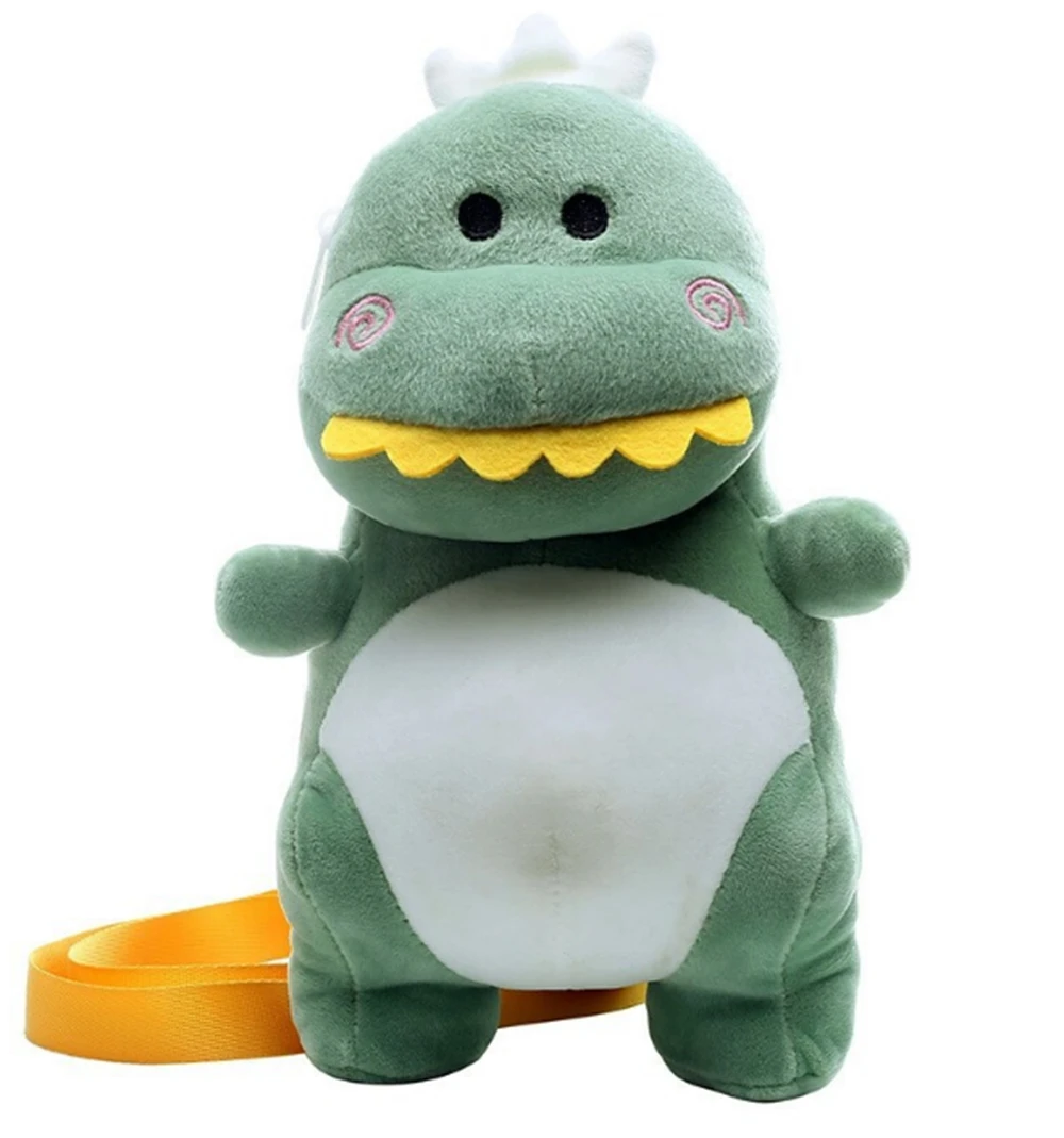 26cm Dinosaurier Rucksack Plüsch Spielzeug Cartoon Kawaii Single Shoulder Umhängetasche lässig Dinosaurier Puppe Geburtstags geschenk für Kinder