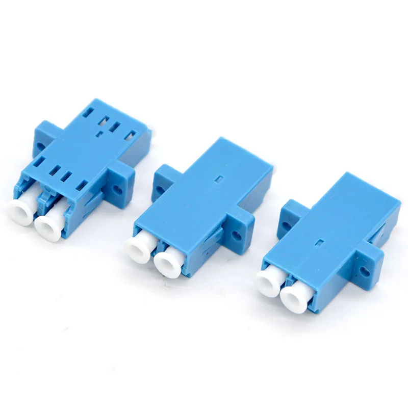 

300PCS Fiber Optic Adapter Connector LC PC Multimode SingleMode Double Integrated Coupler Flange Wholesale Free Shipping Brazil