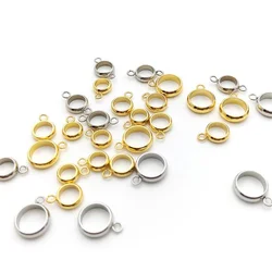 20pcs Stainless Steel Spacer Beads for Jewelry Making Fit Charm Necklace Pendant Bails for Diy Bracelets Necklace Accessories