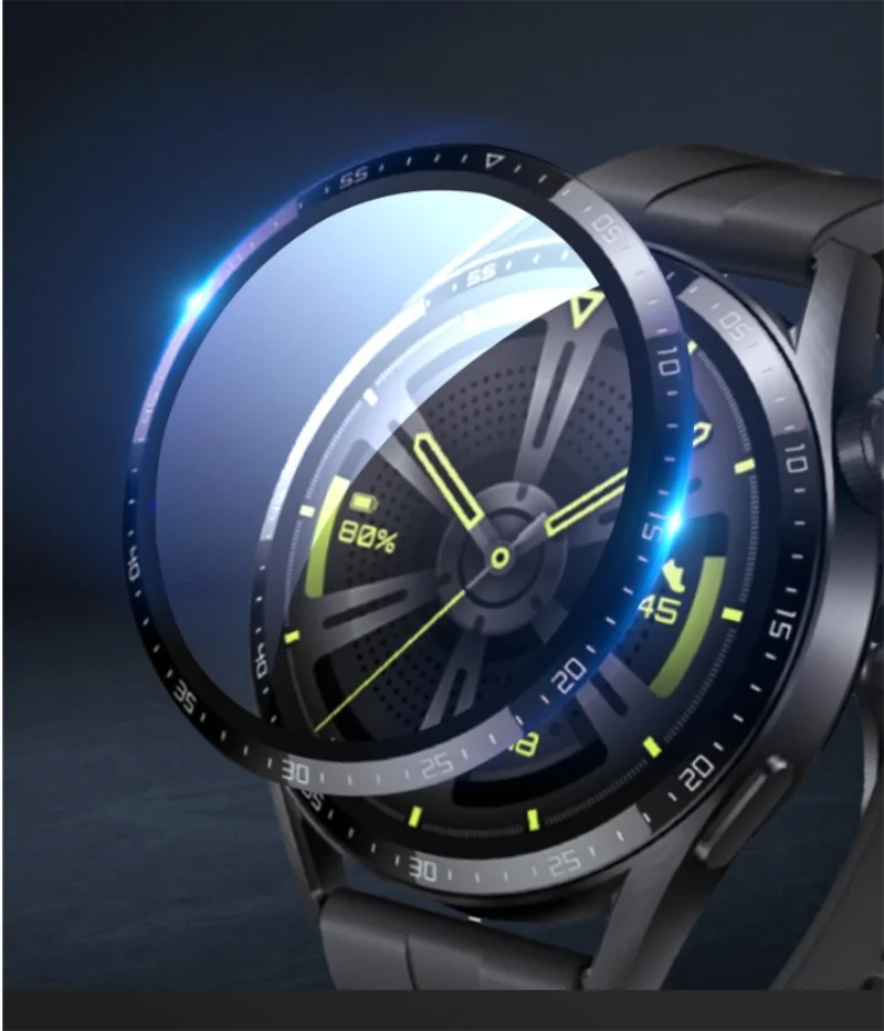 2 قطعة ثلاثية الأبعاد شاشة حامي فيلم لهواوي ساعة GT3 46 مللي متر ساعة ذكية لينة الألياف غطاء للحماية اكسسوارات (وليس الزجاج)