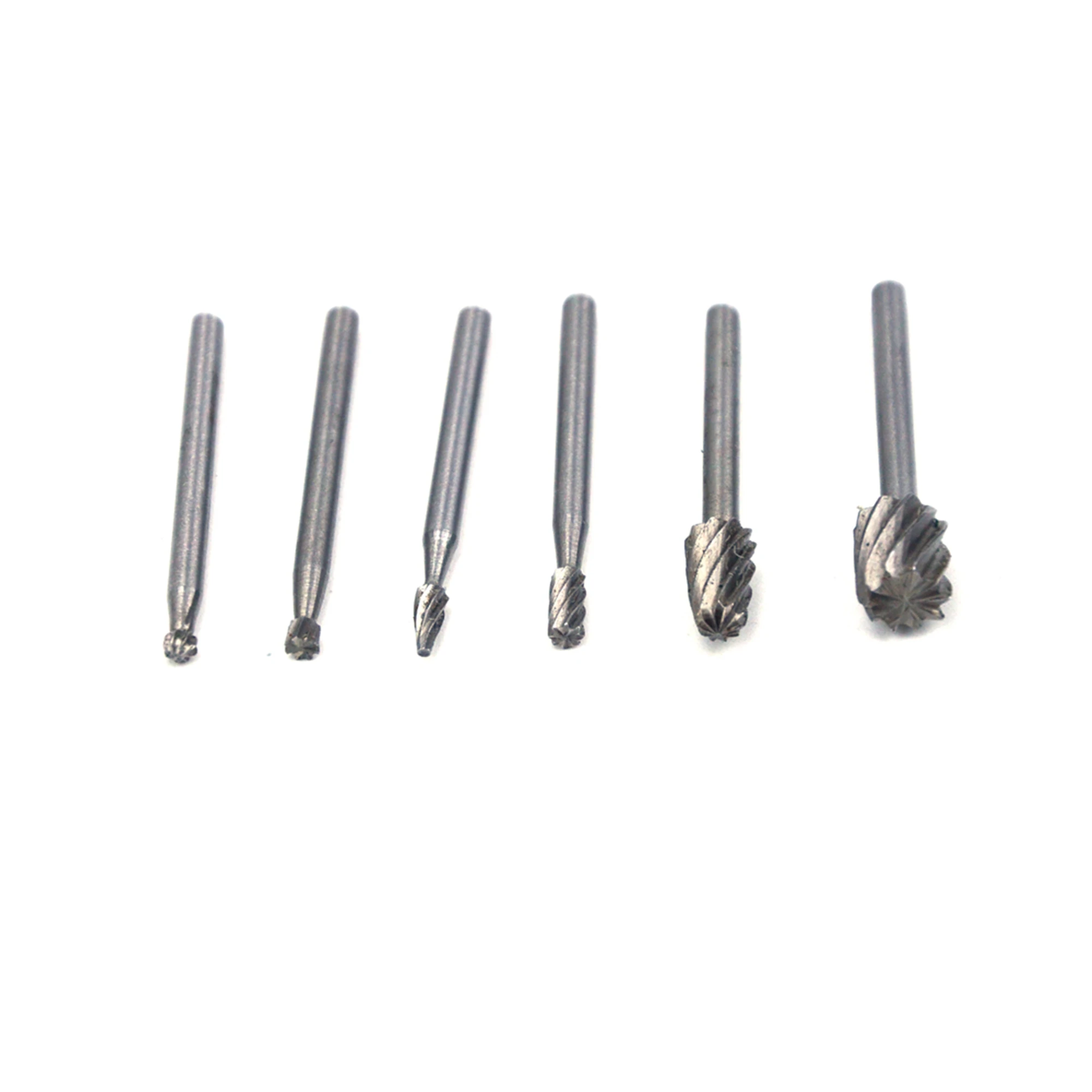 6 teile/satz 1/8 Zoll Schaft Dreh Werkzeug Mini Schleifen Kopf Metall Polieren Dremel Bits Grat Elektrische High Speed Stahl Datei cutter