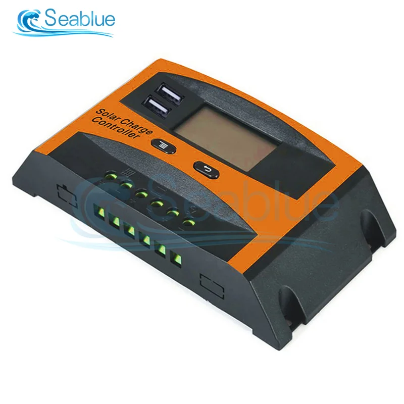 LD2024 LD3024 Solar Controller Battery Charging Regulator Panel LCD Function Dual USB Solar Battery 20A / 30A