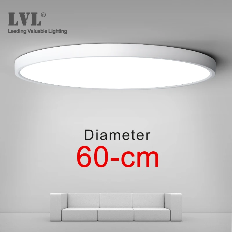 LED Panel Light 36W 45W High Power D480 D600 220V Home Lighing 5000K Living Bedroom Lamps Ultrathin Surface Mounting Panel Lamp