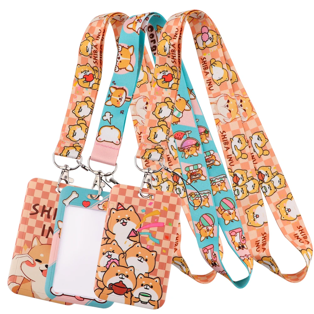 

JF1295 Corgi Neck Strap Cute Dog Lanyards for Key ID Card Gym Cell Phone Strap USB Badge Holder Rope Pendant Key Chain Gift