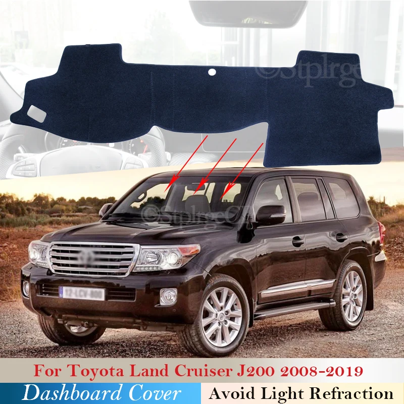 Dashboard Cover Protective Pad for Toyota Land Cruiser 200 J200 2008~2019 Car Accessories Dash Board Sunshade Carpet 2010 2018