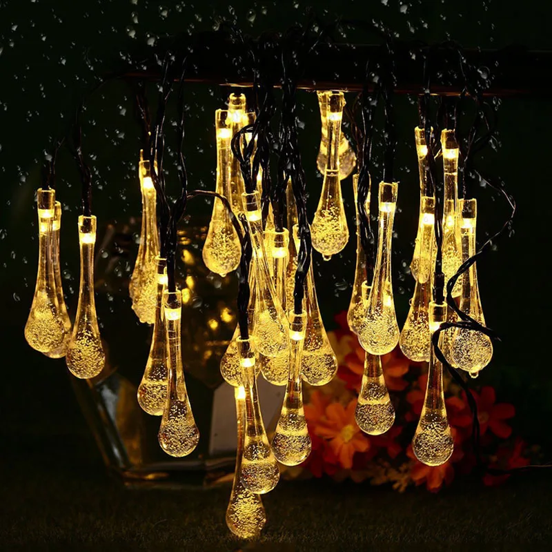 

Raindrop Outdoor LED Solar Light For Garden Decoration Led Fairy Lights Powerful Outdoor Solar Lamp Outdoor Waterproof Motion