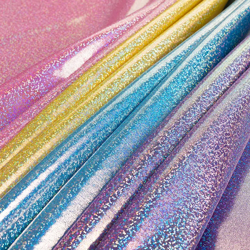 Tissus Patchwork Tulle Weddings Party Decoration Gauze Fabrics160 X 100CM Stretch Dancing Stage Sequin Glitter Fabric