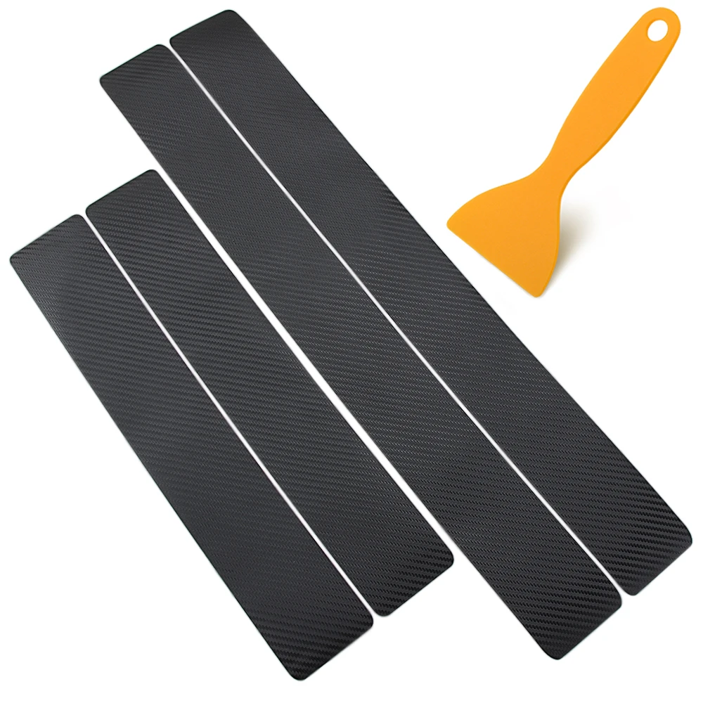 Carbon Fiber Car Door Sill Guard Sticke for Renault Koleos Kadjar Duster for Samsung QM6 QM3