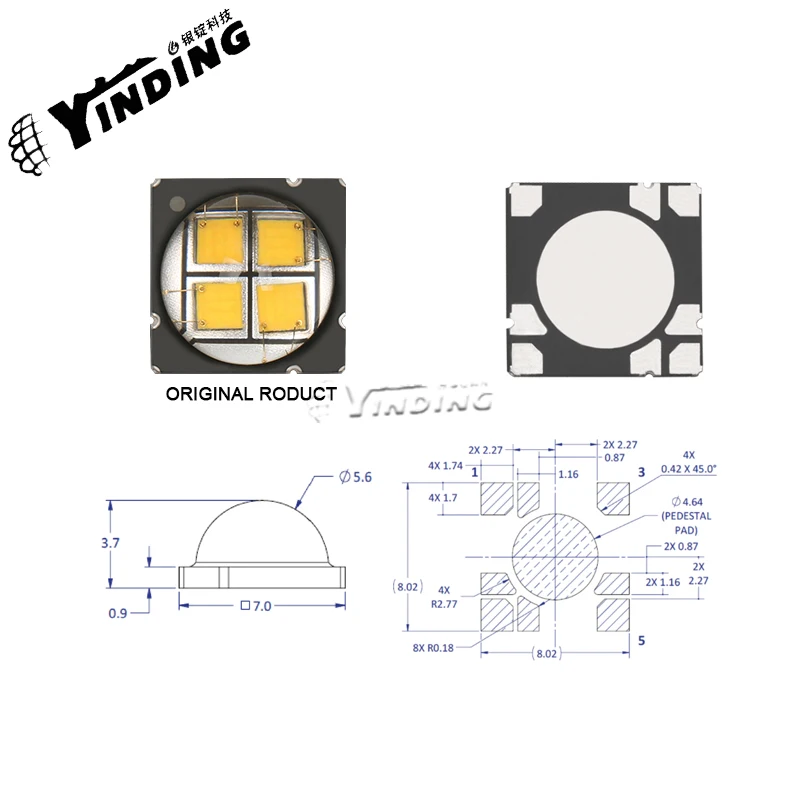 5PCS LEDENGIN LZ4-00CW08 12W High power led 3000k-6500k Warm/Neutral/Cold white architectural lighting stage lights light source