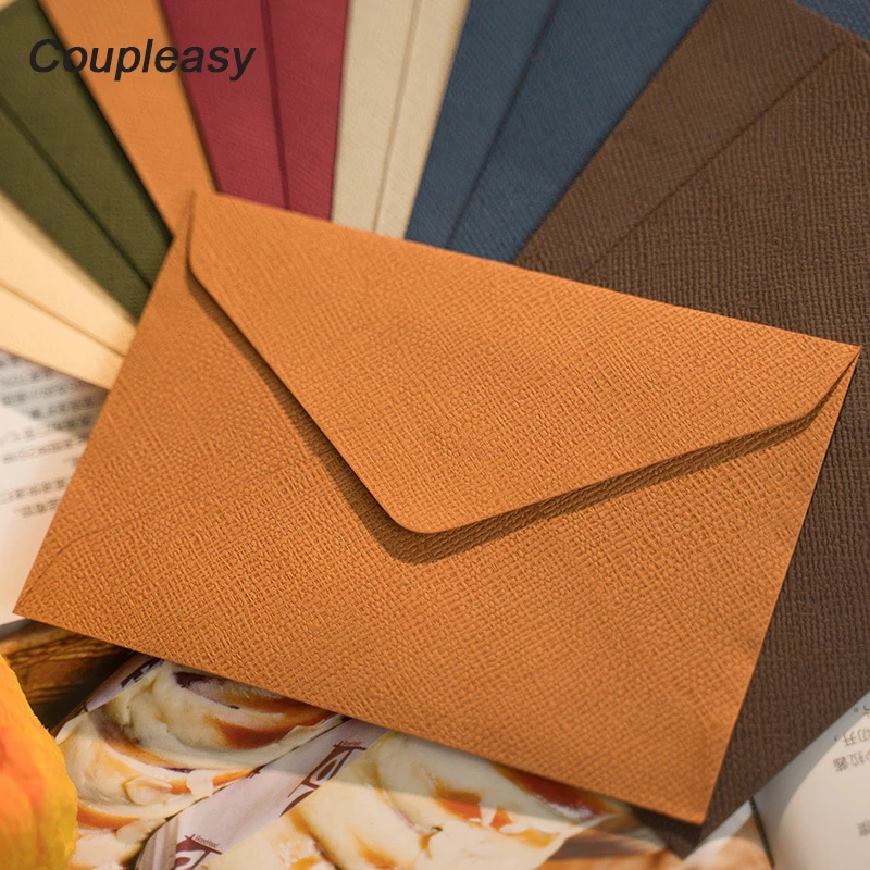 50Pcs New DIY Festival Gift Card Envelopes Masked Envelope for Wedding Invitation Retro Greeting Cards Gift Envelopes 16x11.3cm