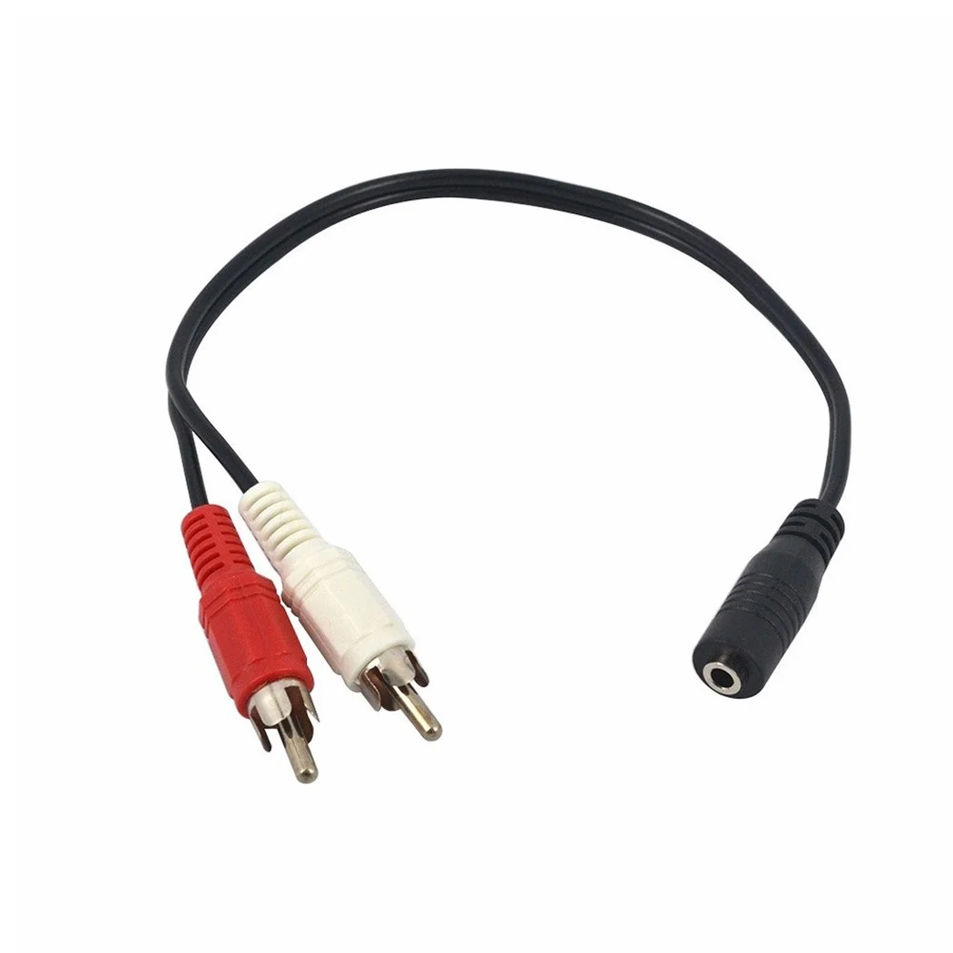 Gorące gniazdo 3,5 mm stereo audio żeńskie do 2 gniazd męskich RCA Headpahone Y Kabel jack do dwóch męskich złączy RCA do głośnika wzmacniacza