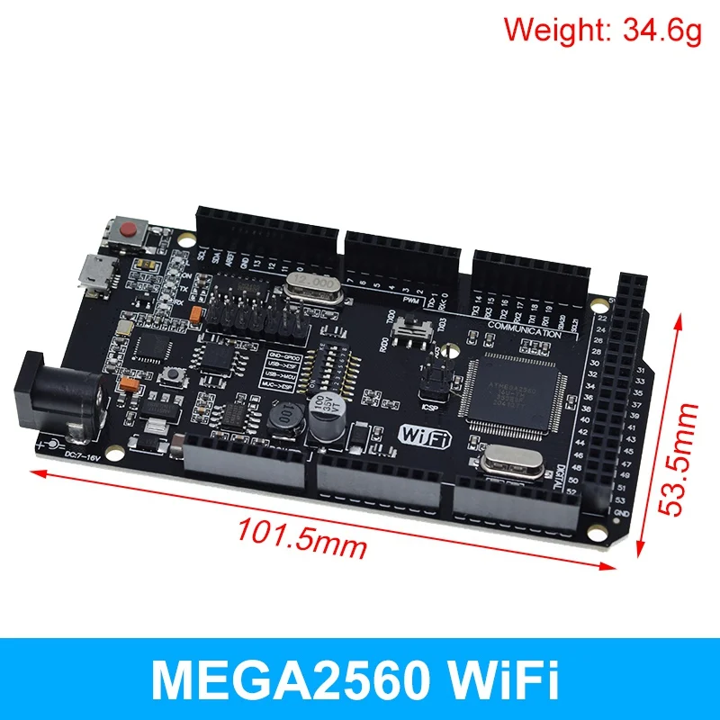 Mega2560 ATMEGA16U2 / Pro Mini MEGA 2560 Mega + WiFi R3 ATmega2560 CH340G Für Arduino UNO R3 Entwicklungsboard WeMos ESP8266 – Detail 19