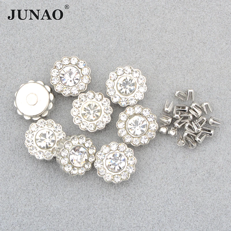 JUNAO 10 Mold 8mm Claw Rhinestone Stone Machine Pearl Beads Machine Rivet Fixing Machine DIY Crafts Tools For Clothes Decoration