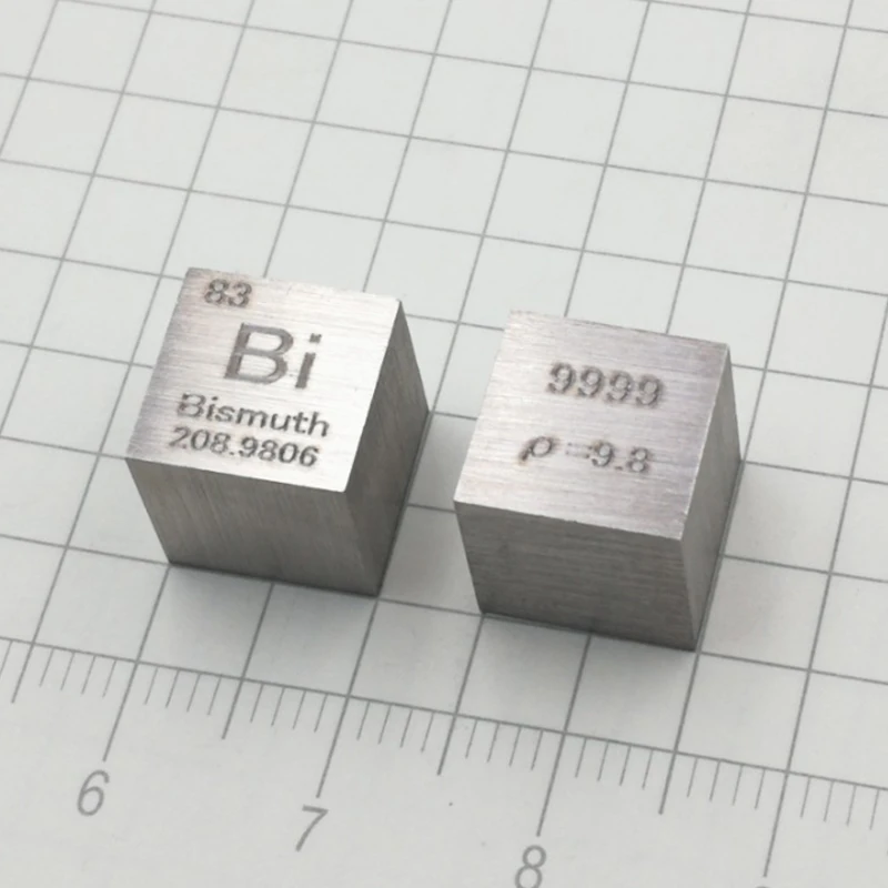 

Pure Bismuth Metal Periodic Table Cube Bismuth Cube High Purity Bismuth 10*10*10mm Hobby Display Collection