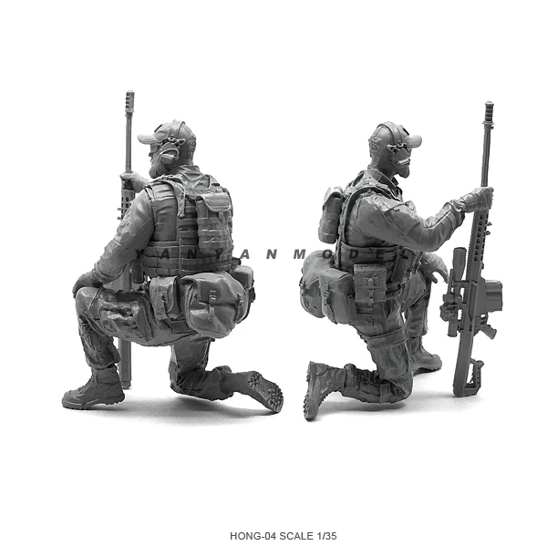 1/35 Resin soldier resin model kits USA. DIY self-assembled HONG-04