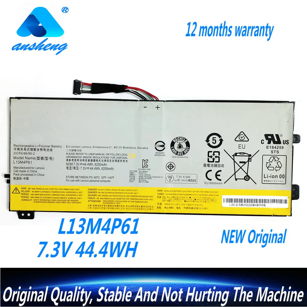 Genuine L13s4p61 L13m4p61 Bateria do Portátil para Lenovo Thinkpad Edge 15 80h1 15.6 2icp3 86 9444.4wh 7.4 v 6000mah