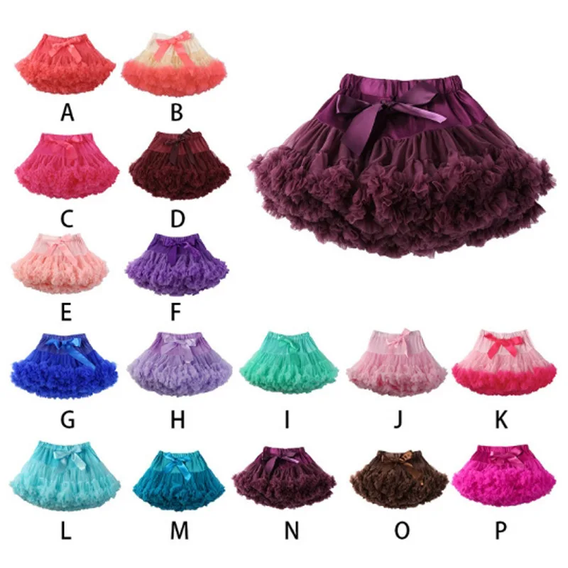 Girls Petti Tutu Skirt Ball Gown Children Clothing Dance Birthday Costume Party Wear Kids Tutu Skirt blue Many Colors availabe