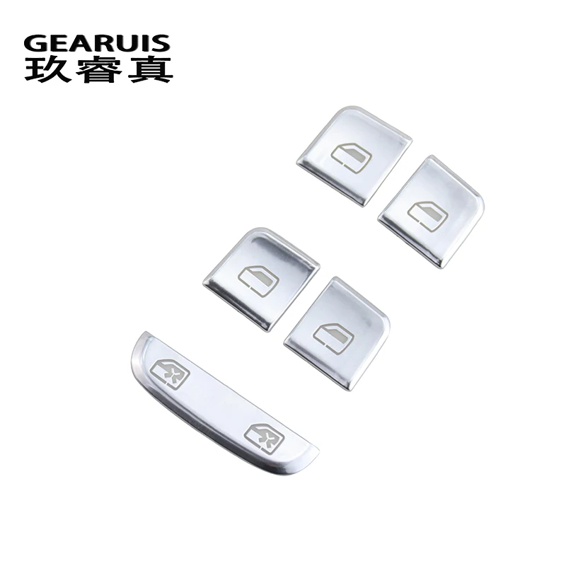 Car Styling For Audi Q5 8R Interior Door Window Glass Switch Buttons Armrest panel buttons Auto Covers Stickers Trim Accessories