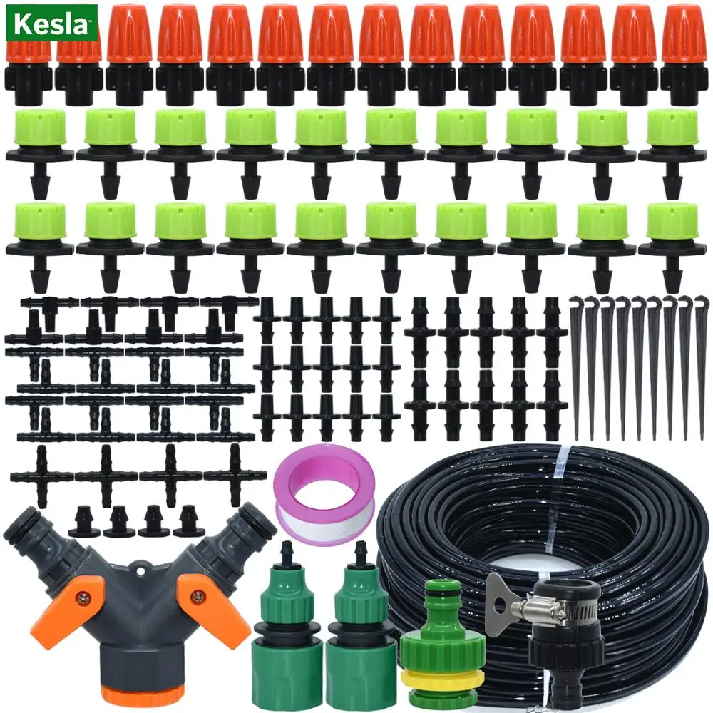 

KESLA 5-30M Garden Micro Drip Irrigation Kits Misting Watering System Automatic Adjustable Dripper Atomizer Sets Greenhouse Tool