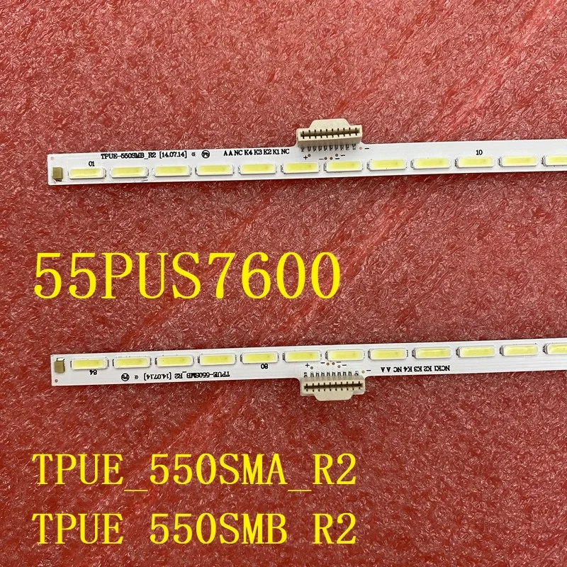 kit 2pcs LED backlight strip For 55PUS8601/12 55PUS7600 TPUE_550SMA_R2 TPUE_550SMB_R2 TPT550U1-FJ04SSC1B